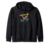 Venezuela Guacamaya Perroquet d'Amérique du Sud Tropical Retro Sweat à Capuche