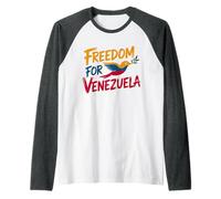 Venezuela Libre Drapeau vénézuélien de la liberté Manche Raglan