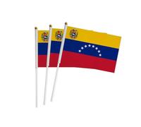 Venezuela Lot de 20 drapeaux à manivelle pour la fête nationale Venezuela Mini drapeau portable Venezuela Mini drapeau Venezuela