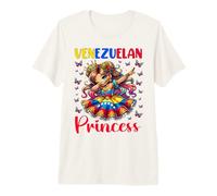 Venezuelan Princess Dab Fille Robe Couleurs Drapeau Design T-Shirt Haut de Gamme