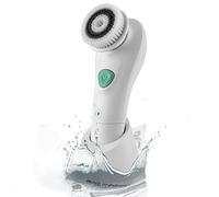 Venga! Brosse Nettoyante Electrique pour le Visage, Brosse à Poils Doux, 2 Réglages de Vitesse, Oscillation de 6°, Résistance à l'eau IPX5, Blanc/Menthe, VG FAC 3000 BU