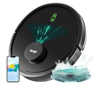 Venga! Robot Aspirateur, Laveur de sol, Navigation Laser, avec App, Noir, VG RVC 3002 BK
