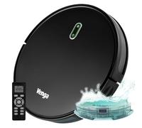 Venga! VG RVC 3000 BK Aspirateur robot avec fonction de nettoyage facile à utiliser 6 modes de nettoyage silencieux Noir, tapis, pierre, carrelage