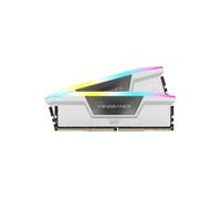 Corsair - Kit mémoire DDR5 VENGEANCE RGB 64 Go (2x32 Go) 6400 MT/s CL32 - Blanc Neuf