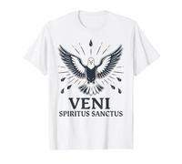Veni Spiritus Sanctus Catholic Saint Spirit Dove T-Shirt Graphique avec Valeur