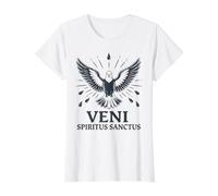Veni Spiritus Sanctus Catholic Saint Spirit Dove T-Shirt Graphique avec Valeur