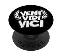 Veni Vidi Vici Le Gagnant du Texte Latin Prend Tout PopSockets PopGrip Adhésif