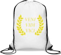 Veni Vidi Vici Sac de gym décontracté avec cordon de serrage Blanc