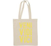 Veni Vidi Vici Sac fourre-tout en coton naturel avec logo I Came I Saw I Conquered Blanc