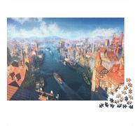 Venice Aerial Puzzle for Adultees 1000Pièces Recyclable Papier City Panorama Puzzles Éducatif Jeu Challenge Ideal for Famille and Friends Cadeaus 38x26cm/1000pcs