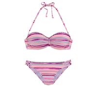 VENICE BEACH Bikini de sport gris / aubergine / rose / rose clair, Taille M