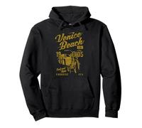 Venice Beach California Retro Vintage Design Vieilli Sweat à Capuche