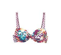 VENICE BEACH Hauts de bikini aqua / orange / bordeaux / blanc, Taille 85
