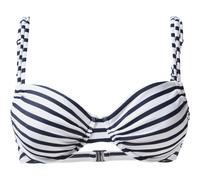 VENICE BEACH Hauts de bikini 'Summer' bleu marine / blanc, Taille 80