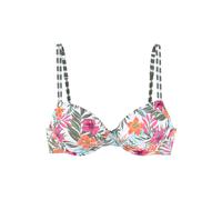 VENICE BEACH Hauts de bikini 'Summer' vert / rose / blanc, Taille 80