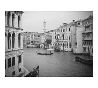 Venice Canal Gondola Black White Photo Extra Large XL Wall Art Poster Print Venise Photographier mur Impression d'affiches