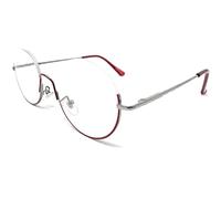 VENICE EYEWEAR OCCHIALI Lunettes de Lecture pour hommes et femmes Lunettes de Vue Presbyte +1.0 à +3.5 Grand Designer Style TREND LENNON (Rouge, +3.00)