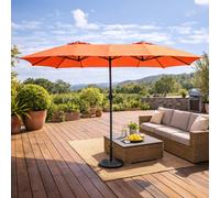 Venice parasol rectangulaire double 2,7x4,6m terracotta