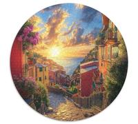 Venice Water City 1000 Pièces Puzzles Ronds Classiques Cadeau Irrégulière Puzzle Adulte Famille Amis 1000pcs (67.5x67.5cm)