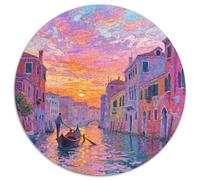 Venice Water City Puzzle 1000 Pieces Cadeau Unique Building Jeu Éducatif Challenge Toy À De Qualité Supérieure Peinture Art pour Adultes Enfants 1000pcs (67.5x67.5cm)