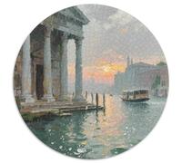 Venice Water City Puzzle 1000 Pieces Cadeau Unique Building Jeu Éducatif Défi Jouet À De Qualité Supérieure Peinture Art pour Adultes Enfants 1000pcs (67.5x67.5cm)