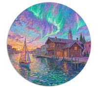 Venice Water City Puzzles 1000 Pieces Cadeau Unique Building Jeu Éducatif Challenge Toy À De Qualité Supérieure Peinture Art pour Adultes Et Enfants À Partir De 14 Ans 1000pcs (67.5x67.5cm)