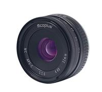 Venidice Mcoplus Objectif 32 mm F1.6 à mise au point manuelle, grande ouverture APS-C pour appareil photo numérique sans miroir Sony NEX 3/5/6/7, Alpha A5000, A5100, A6000, A6100, A6300 Noir