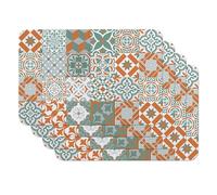 Venilia 59117 Lot de 4 Sets de Table pour Salle à Manger Rewind Brick en polypropylène Facile à Nettoyer avec Un Usage Alimentaire 45 x 30 cm