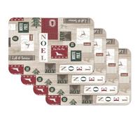 Venilia Lot de 4 Sets de Table, Jingle Bells, pour Salle à Manger, Dessous de Plat, décoration de Table de Noël, lavables, qualité Alimentaire, 45 x 30 cm, 59128