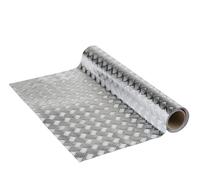 Venilia Papier adhésif Argent Cannelé aspect industial - 67,5cm x 1,5m - Épaisseur 215μ, Film autocollant pour meuble et cuisine, film décoratif, papier peint, PVC sans phtalates, Fabriqué en UE