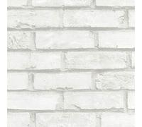 Venilia Papier adhésif | Aspect pierre blanche, Brique Blanc | 90cm x 2,1m, Épaisseur 95μ | Film autocollant pour meuble et cuisine, film décoratif, papier peint | PVC sans phtalates | Fabriqué en UE