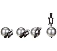 Venilia Poids boules clips, Porte-nappe, fixation pour nappe, poids de nappe, support de nappe, 4 part, argent, 54202