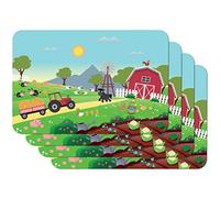Venilia Set de table imprimé Enfants Country, Napperon pour salle à manger, Tapis de table à manger, Tapis de peinture, rectangulaire, 4 pièce, 45 x 30cm, 59112