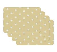 Venilia Set de Table imprimé Étoiles Beige, Napperon pour Salle à Manger, Tapis de Table à Manger, rectangulaire, 4 pièce, 45 x 30cm, 59052
