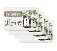 Venilia Set de Table imprimé Garden Home, Napperon pour Salle à Manger, Tapis de Table à Manger, rectangulaire, 4 pièce, 45 x 30cm, 59103