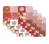 Venilia Set de table imprimé Noël Red mountain, Napperon pour salle à manger, Tapis de table à manger, rectangulaire, 4 pièce, 45 x 30cm, 59065