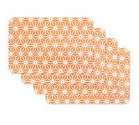 Venilia Set de table imprimé Osaka orange, Napperon pour salle à manger, Tapis de table à manger, rectangulaire, 4 pièce, 45 x 30cm, 59061