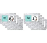 Venilia Set de Table imprimé Zen, Napperon pour Salle à Manger, Tapis de Table à Manger, rectangulaire, 4 pièce, 45 x 30cm, 59085 (Lot de 2)