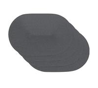 Venilia Set de table tressé Spiral gris, Napperon pour salle à manger, Tapis de table à manger, ovale, 4 pièce, 45 x 30cm, 59114