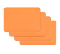 Venilia Set de table imprimé Uni orange, Napperon pour salle à manger, Tapis de table à manger, rectangulaire, 4 pièce, 45 x 30cm, 59040
