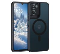 VENINGO Coque magnétique pour Moto G06 4G 17,5 cm, protection de qualité militaire améliorée de 4,3 m, compatible avec MagSafe, fine, translucide, mate et résistante aux chocs pour Moto G06, noir