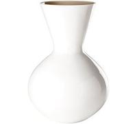 VENINI Vase Idria Lattimo et Taupe H 36 cm Blanc G