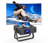 VenirCool N5 Elite Mini projecteur avec WiFi et Bluetooth, natif 720p, rotation à 360°, design portable ultra fin, support réglable, support 1080p, décodage 4K, 8000 lumens ISO, 550 ANSI