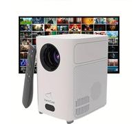 VenirCool Projecteur intelligent avec WiFi 6 et sans fil 5.3, natif 720p, prend en charge le décodage 4K, projecteur de film extérieur, proyecteur portable compatible avec HDTV/USB/iOS/Android