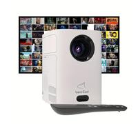 VenirCool Projecteur, projecteur avec WiFi et sans fil, projecteur de mise en miroir en une étape pour téléphones, natif 720p, prend en charge le décodage 4K, projecteur de film d'extérieur pour