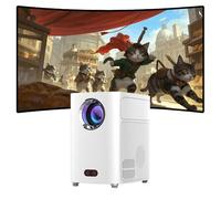 VenirCool Q2 Plus Mini projecteur avec WiFi et Bluetooth, Proyecteur 4K, Projecteur de cinéma intelligent portable pour intérieur et extérieur, projecteur TV compatible avec Smartphone/HDMI/USB,