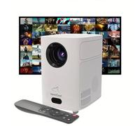 VenirCool Viedo Projecteur avec Wifi et sans fil, système de film intelligent/audio HIFI/mise au point électrique et projecteur portable Keystone, natif 720p, prend en charge le décodage 4K pour home
