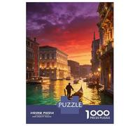 Venise 1000 Pièces Puzzle en Carton, Les canaux vénitiens Puzzle Adulte De Haute Qualité, Puzzle Éducatif pour Famille, Idée Cadeau Puzzle 38x26cm/1000pcs