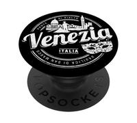 Venise avec Gondolier Italie Carnaval Vintage Souvenir PopSockets PopGrip Adhésif