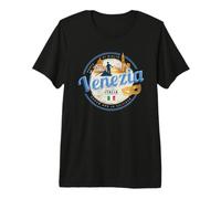 Venise avec Gondolier Italie Carnaval Vintage Souvenir T-Shirt Haut de Gamme